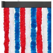 Bild für Flauschvorhang 80x185 cm in Unistreifen rot