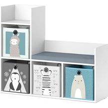 Bild für Kindersitzbank Luigi Weiß 107.2 x 88.6 cm mit 2 Faltboxen opt. 2 Vicco