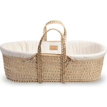 Bild für Clair de Lune Bio-Palmen-Moseskorb, Gold-Preisträger, kommt mit Bio-Kompresse, natürlicher Bambus-Matratze und weichem Baby-Betttuch, 75x28 cm (Naturcreme)