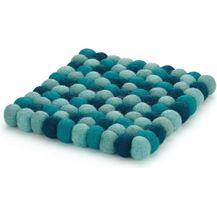Bild für Untersetzer Quadratisch 21x21cm Schafwolle Filz bis 100 Grad Cilio blau 469981