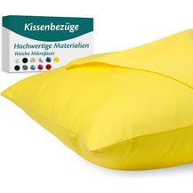 Bild für Kissenbezug 40x60 Mikrofaser Premium 2er Set Kissenhülle Deko für Kissen Bett/Sofa Stoff Superweicher Resistent Hypoallergen Anti-Milben Atmungsaktiv Kopfkissenbezug mit Verdecktem Zip Voll Waschbar