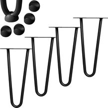 Bild für Tischbeine 4er Set Hairpin Leg Haarnadelbeine Tischgestell Tisch Tischkufen Legs Esstisch Harpins Tischbein 2 Streben Schwarz