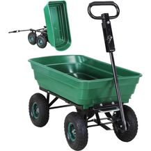 Bild für Miweba Bollerwagen Dumper mit Kippfunktion Handkarre Schubwagen Transport 300KG (Grün)