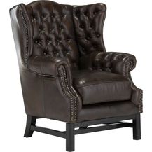 Bild für Chesterfield Sessel Echtleder antik-braun massivum Kingsfield 89x104x79 cm Ohrensessel Clubsessel Wohnzimmer Bürosessel