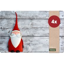 Bild für matches21 HOME & HOBBY Platzset Abwaschbare Tischsets 4er Set Weihnachten Nikolaus Holz-Optik, (4-St)