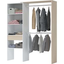 Bild für Calicosy 'DRESS' Kleiderschrank Eichenholzoptik und weiß