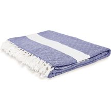 Bild für Lumaland Baumwolldecke Tagesdecke kräftige Farben aus 100 % Baumwolle in Premiumqualität ca. 200x240 cm Marine Blau