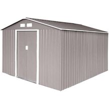 Bild für XXXL Metall Gerätehaus Geräteschuppen Garten Haus Schuppen 15 m³ hellgrau