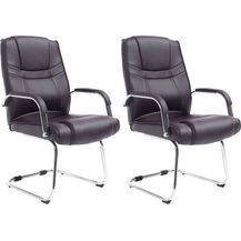 Bild für CLP 2er Set Stühle Attila mit Metallgestell,braun