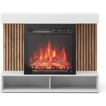 Bild für Elektrokamin Lynea Weiß 100 cm mit realistischem Flammeneffekt und Heizung 1800W Vicco