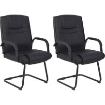 Bild für CLP 2er Set Stühle Attila mit Metallgestell,schwarz/schwarz