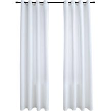 Bild für vidaXL Verdunkelungsvorhänge mit Metallösen 2 Stk. Grauweiß 140x245 cm 134484