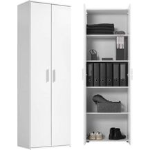 Bild für mokebo® Mehrzweckschrank 60cm Breite mit Einlegeböden 'Der Lange' moderner Aktenschrank in Weiß aus Holz, Schrank & Haushaltsschrank 