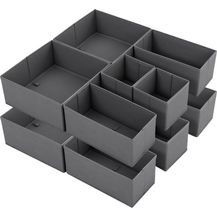 Bild für Sekey Aufbewahrungsbox Aufbewahrungsboxen 6er Set us Vliesstoff Faltbare Stoffboxen Organizer, L (30×30×10×2, 15×30×10×2, 15×15×10×2)
