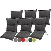 Bild für sunnypillow Liegenauflage 6 Stück Gartenstuhlauflagen 100 x 50 x 9 cm