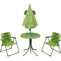 Bild für vidaXL 3-tlg. Garten-Bistro-Set für Kinder mit Sonnenschirm grün