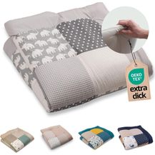 Bild für Ullenboom Krabbeldecke & Laufgittereinlage 100X100 cm Graue Sterne