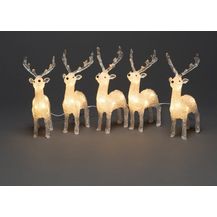 Bild für Konstsmide LED Acryl Rentier, 5er-Set, klar, 24V, Aussen (IP44)
