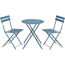 Bild für Bistroset Caprile 3-tlg. klappbar Stahl Türkis [en. casa]