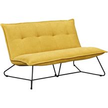 Bild für Polsterbank Bank VICO in senfgelb mit Metallgestell 131x86 cm