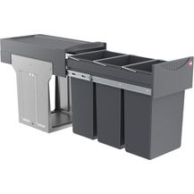 Bild für Hailo 'Swing Terzett' Einbaumülleimer für Schränke ab 300 mm Breite mit Drehtür, 30 (3x10)