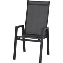 Bild für Siena Garden Dining Stapelsessel Savona matt anthrazit/schwarz silber Hochlehner