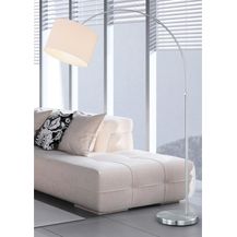 Bild für Höhenverstellbare LED Bogenleuchte mit Stoffschirm Weiß