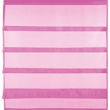 Bild für Transparente Bistrogardine Raffoptik mit Stangendurchzug in Voile, schlicht und modern in vielen verschiedenen Farben erhältlich (100 x 110 cm / pink