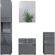 Bild für Badmöbel-Set Fredd Anthrazit Hochglanz 4 Teile Vicco