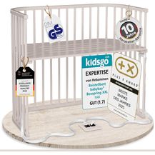 Bild für babybay Boxspring XXL Beistellbett aus massivem Buchenholz/Kinderbett Höhe stufenlos verstellbar & umweltfreundlich/mitwachsendes Babybett (beige lackiert)