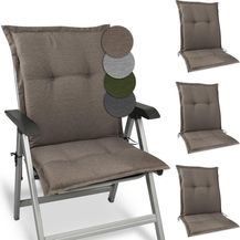 Bild für Beautissu 4er Set Niederlehner Auflage HighLux NL 105 x 50 x 7 cm Taupe