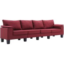 Bild für vidaXL 4-Sitzer-Sofa Weinrot Stoff [287098]