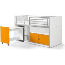 Bild für Vipack 'Bonny' Funktionsbett weiß/orange