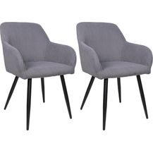 Bild für Albatros Esszimmerstuhl SILA – 2er Set Polsterstühle mit Armlehnen