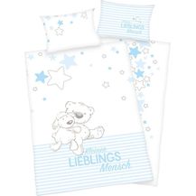 Bild für Baby Best Flanell Bettwäsche-Set Lieblingsmensch blau 100x135 cm