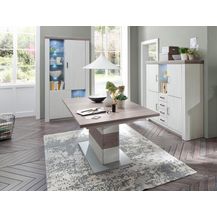 Bild für Esszimmer Eppan 41 Pinie weiss Nb 3-teilig Säulentisch ausziehbar mit Beleuchtung