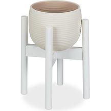 Bild für Blumenständer Bambus verstellbar weiß