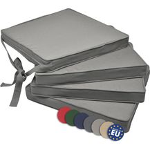 Bild für 4er Set Beautissu Stuhlkissen Loft SK Hellgrau