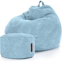 Bild für Green Bean® 2er Set Indoor XXL Sitzsack + Pouf mit EPS-Perlen Füllung