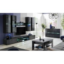 Bild für Stylefy Werse Wohnzimmerset Schwarz Matt 