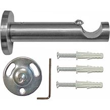 Bild für Garduna Gardinenstange Cap modern / Ø 16mm / Edelstahl-Optik / Messing-Antik / Schwarz