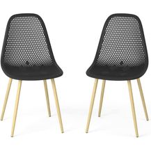 Bild für OK-Living Gartenstuhl Terrassenstuhl Balkonstuhl Joko Schwarz Sitzschale 2er Set