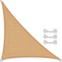 Bild für CelinaSun Sonnensegel inkl Befestigungsseile Premium HDPE wetterbeständig atmungsaktiv Dreieck rechtwinklig 2,5 x 2,5 x 3,5 m Sand beige