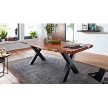 Bild für Massivart® Baumkantentisch TOMASO / Massivholz Akazie / 55 mm Tischplatte