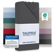 Bild für Blumtal® Baumwolle Spannbettlaken für Topper 120x200 cm Basics Jersey
