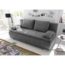 Bild für LUIGI Bequemes Schlafsofa mit Bettkasten, Stoffbezug Dunkelgrau