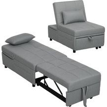 Bild für HOMCOM Sessel 3-in-1, mit Bettfunktion, Seitentasche, ausziehbar (Relaxsessel, 1-St, Klappbett)