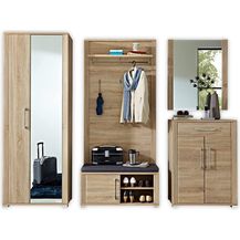 Bild für Garderobe GO 5-tlg Garderobenschrank Paneel Bank Schuhschrank Spiegel Eiche Sonoma