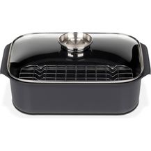 Bild für GSW Rechteckbräter Gourmet mit Aroma-Glasdeckel und Grilleinsatz