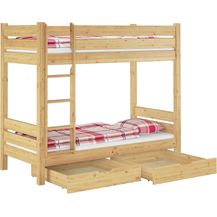 Bild für Erst-Holz Stockbett für Erwachsene 90x200 Etagenbett teilbar 2 Rollroste Doppelbettkasten